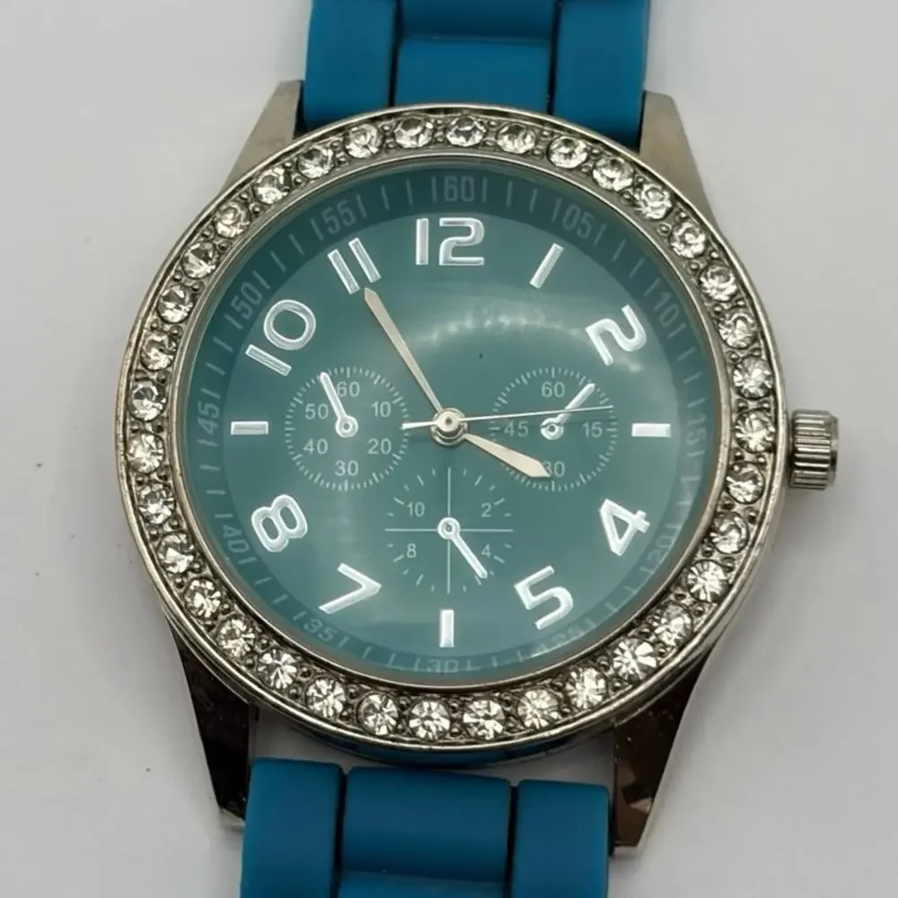 Silver & Blue Retro Watch